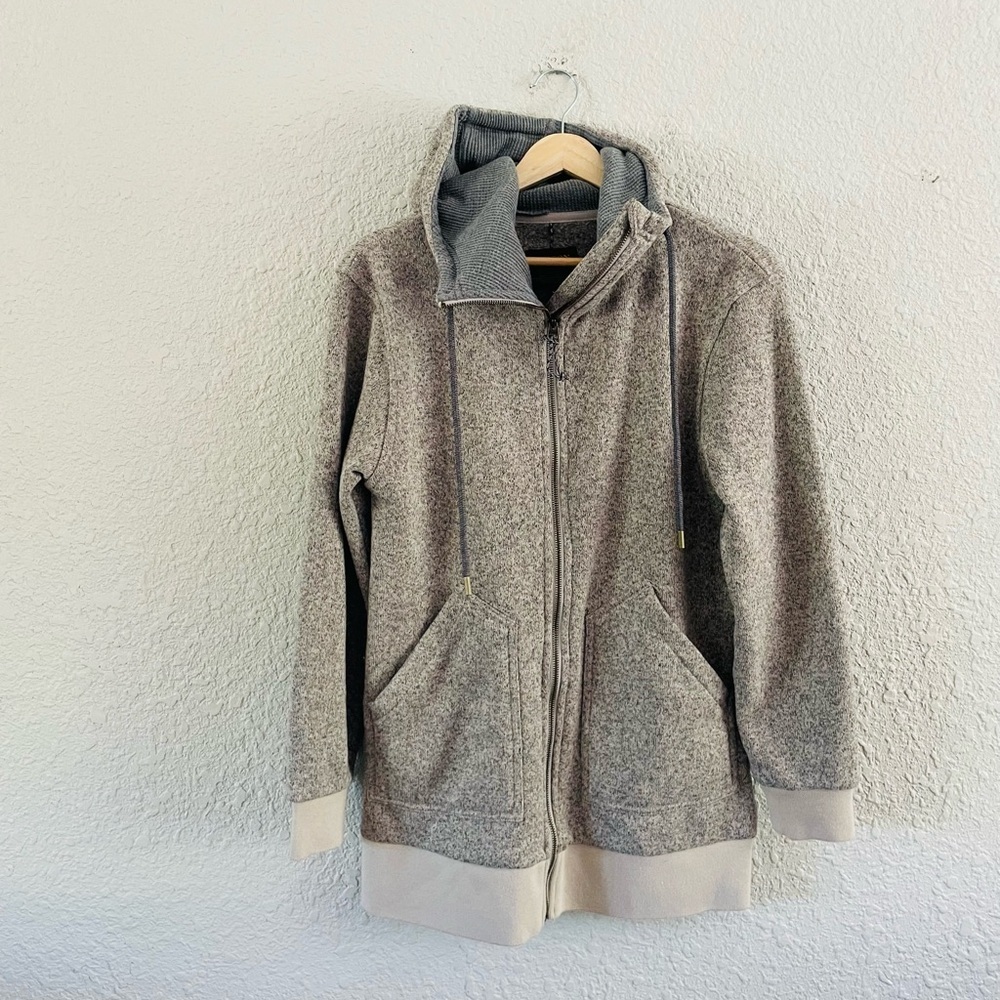 Burton Heather Grey Zip Up Hoodie